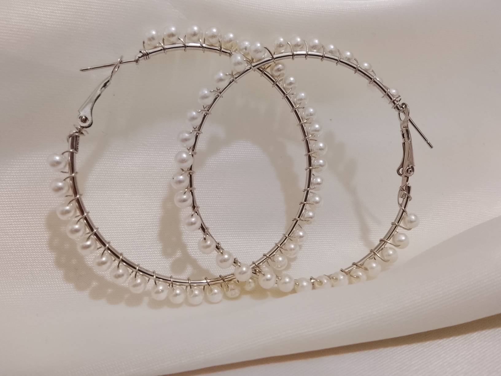 گوشواره حلقه ای مرواریدی